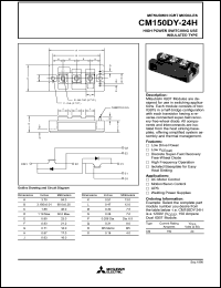 datasheet for CM150DY-24H by Mitsubishi Electric Corporation, Semiconductor Group