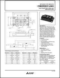 datasheet for CM200DY-24H by Mitsubishi Electric Corporation, Semiconductor Group