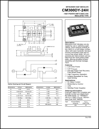 datasheet for CM300DY-24H by Mitsubishi Electric Corporation, Semiconductor Group