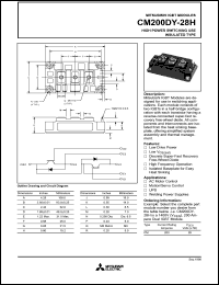 datasheet for CM200DY-28H by Mitsubishi Electric Corporation, Semiconductor Group