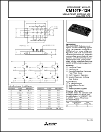 datasheet for CM15TF-12H by Mitsubishi Electric Corporation, Semiconductor Group