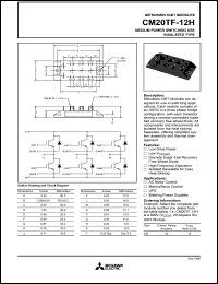 datasheet for CM20TF-12H by Mitsubishi Electric Corporation, Semiconductor Group