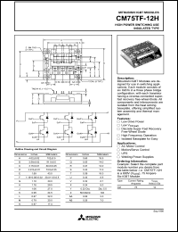 datasheet for CM75TF-12H by Mitsubishi Electric Corporation, Semiconductor Group