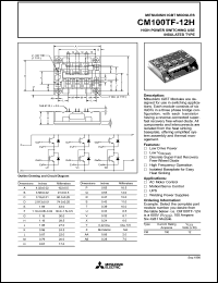 datasheet for CM100TF-12H by Mitsubishi Electric Corporation, Semiconductor Group
