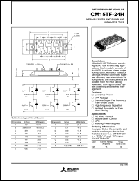 datasheet for CM15TF-24H by Mitsubishi Electric Corporation, Semiconductor Group