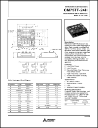 datasheet for CM75TF-24H by Mitsubishi Electric Corporation, Semiconductor Group