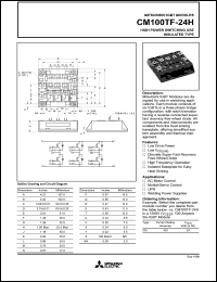 datasheet for CM100TF-24H by Mitsubishi Electric Corporation, Semiconductor Group