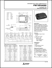 datasheet for PM75RVA060 by Mitsubishi Electric Corporation, Semiconductor Group