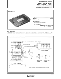 datasheet for CM15MD1-12H by Mitsubishi Electric Corporation, Semiconductor Group