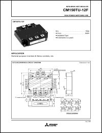 datasheet for CM150TU-12F by Mitsubishi Electric Corporation, Semiconductor Group