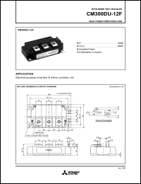 datasheet for CM300DU-12F by Mitsubishi Electric Corporation, Semiconductor Group