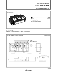 datasheet for CM400DU-24F by Mitsubishi Electric Corporation, Semiconductor Group