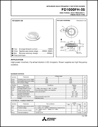 datasheet for FD1000FH-56 by Mitsubishi Electric Corporation, Semiconductor Group