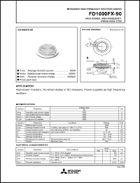 datasheet for FD1000FX-90 by Mitsubishi Electric Corporation, Semiconductor Group