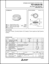 datasheet for FD1500AV-90 by Mitsubishi Electric Corporation, Semiconductor Group