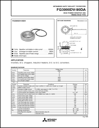 datasheet for FG3000DV-90DA by Mitsubishi Electric Corporation, Semiconductor Group