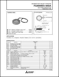 datasheet for FG4000EX-50DA by Mitsubishi Electric Corporation, Semiconductor Group