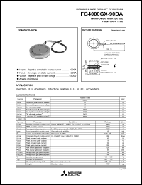 datasheet for FG4000GX-90DA by Mitsubishi Electric Corporation, Semiconductor Group