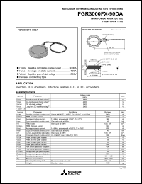 datasheet for FGR3000FX-90DA by Mitsubishi Electric Corporation, Semiconductor Group