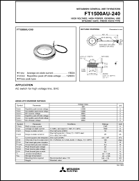 datasheet for FD1500AU-240 by Mitsubishi Electric Corporation, Semiconductor Group