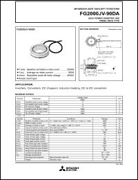 datasheet for FG2000JV-90DA by Mitsubishi Electric Corporation, Semiconductor Group