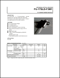 datasheet for FU-17SLD-F3M1 by Mitsubishi Electric Corporation, Semiconductor Group