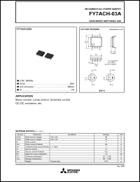 datasheet for FY7ACH-03A by Mitsubishi Electric Corporation, Semiconductor Group