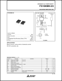 datasheet for FS10KMH-03 by Mitsubishi Electric Corporation, Semiconductor Group