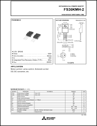 datasheet for FS30KMH-2 by Mitsubishi Electric Corporation, Semiconductor Group