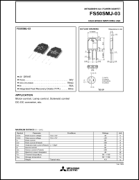 datasheet for FS50SMJ-03 by Mitsubishi Electric Corporation, Semiconductor Group
