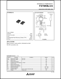 datasheet for FS70KMJ-03 by Mitsubishi Electric Corporation, Semiconductor Group