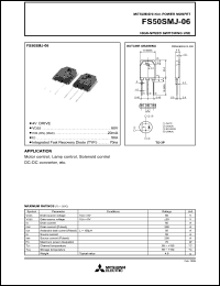 datasheet for FS50SMJ-06 by Mitsubishi Electric Corporation, Semiconductor Group