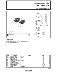 datasheet for FS70SMJ-06 by Mitsubishi Electric Corporation, Semiconductor Group