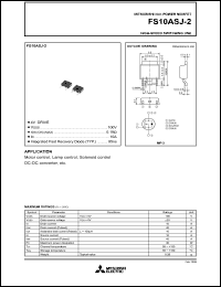 datasheet for FS10ASJ-2 by Mitsubishi Electric Corporation, Semiconductor Group