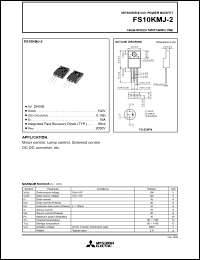 datasheet for FS10KMJ-2 by Mitsubishi Electric Corporation, Semiconductor Group