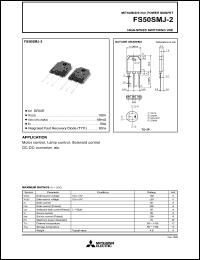 datasheet for FS50SMJ-2 by Mitsubishi Electric Corporation, Semiconductor Group