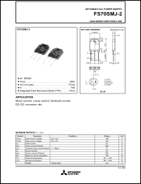 datasheet for FS70SMJ-2 by Mitsubishi Electric Corporation, Semiconductor Group