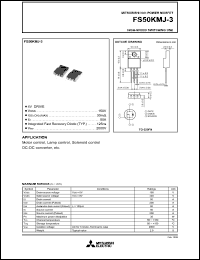 datasheet for FS50KMJ-3 by Mitsubishi Electric Corporation, Semiconductor Group