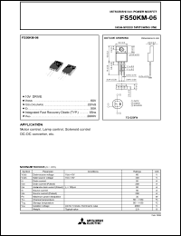 datasheet for FS50KM-06 by Mitsubishi Electric Corporation, Semiconductor Group