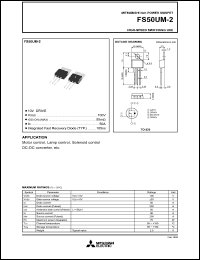 datasheet for FS50UM-2 by Mitsubishi Electric Corporation, Semiconductor Group