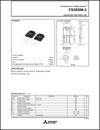 datasheet for FS50SM-2 by Mitsubishi Electric Corporation, Semiconductor Group
