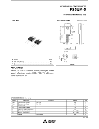 datasheet for FS5UM-5 by Mitsubishi Electric Corporation, Semiconductor Group