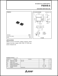 datasheet for FS5VS-5 by Mitsubishi Electric Corporation, Semiconductor Group