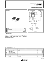 datasheet for FS5KM-5 by Mitsubishi Electric Corporation, Semiconductor Group