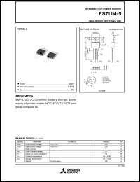datasheet for FS7UM-5 by Mitsubishi Electric Corporation, Semiconductor Group