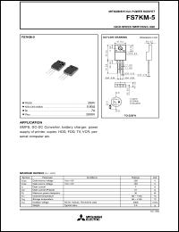 datasheet for FS7KM-5 by Mitsubishi Electric Corporation, Semiconductor Group