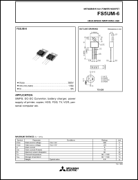 datasheet for FS5UM-6 by Mitsubishi Electric Corporation, Semiconductor Group