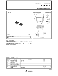 datasheet for FS5VS-6 by Mitsubishi Electric Corporation, Semiconductor Group
