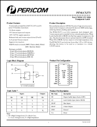 datasheet for PI74LCX373L by 