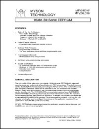 datasheet for MTV24LC16-1 by 